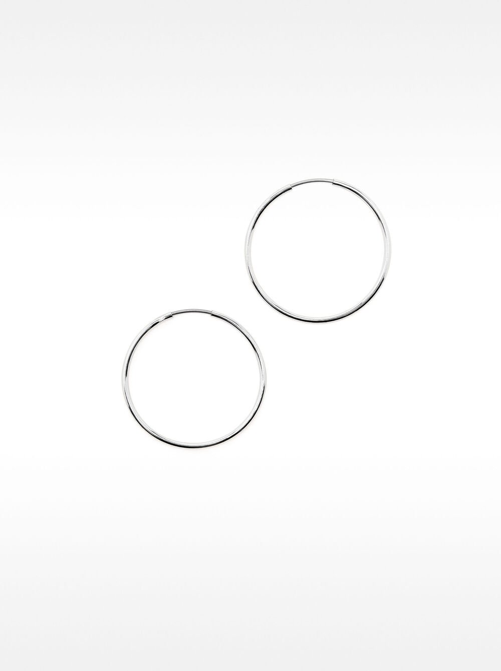 Small silver hoop earrings