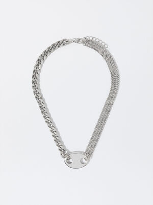 Silver Multi-Chain Necklace image number 1.0
