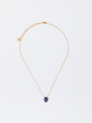 925 Silver Necklace With Stone - Sodalite, Blue, hi-res