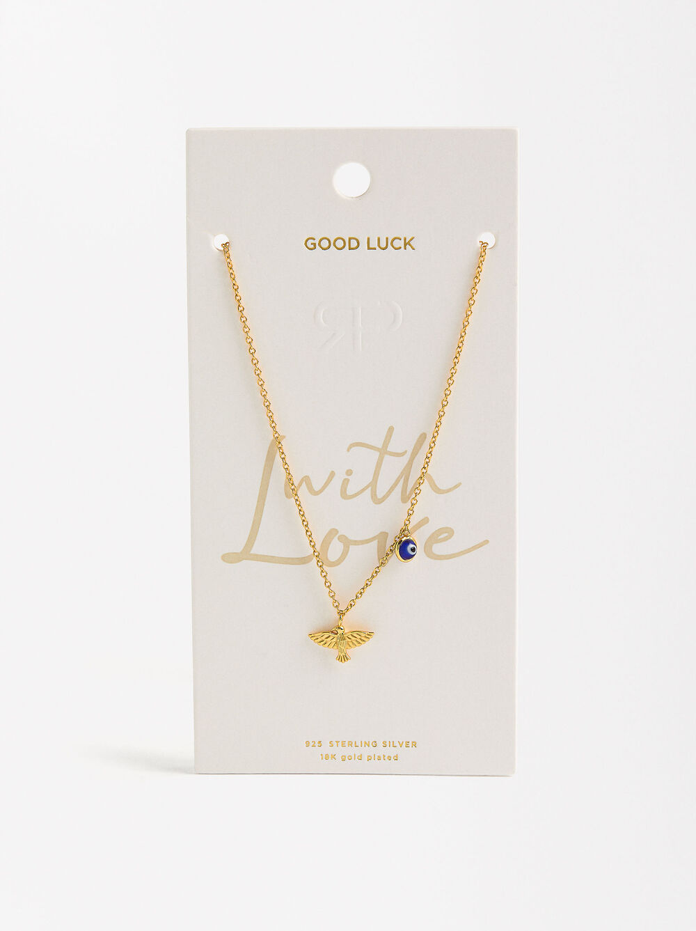 Short necklace dove - 925 sterling silver