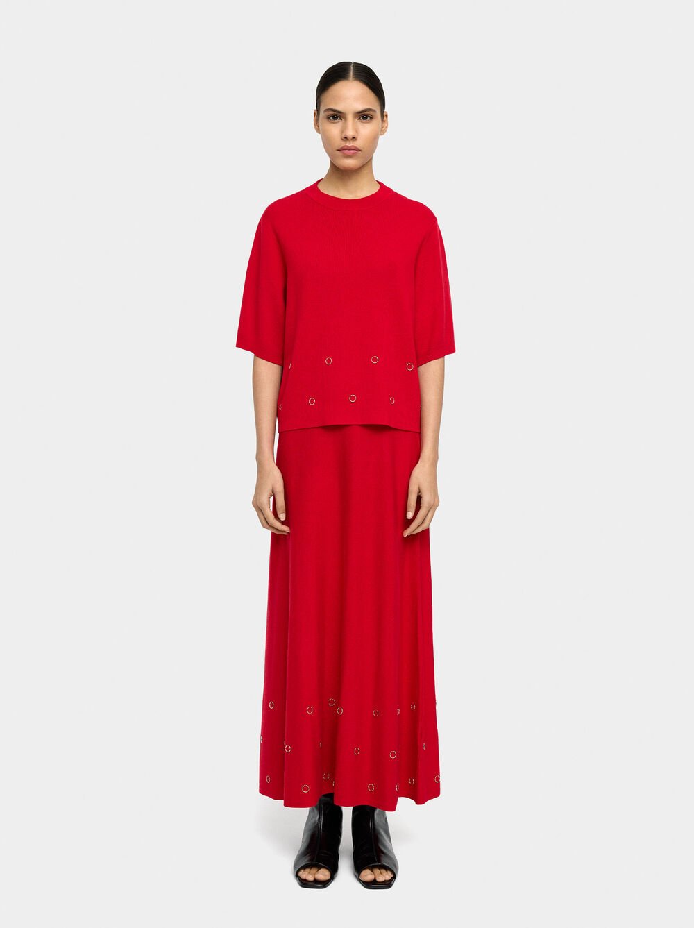 Jersey de punto con ojales