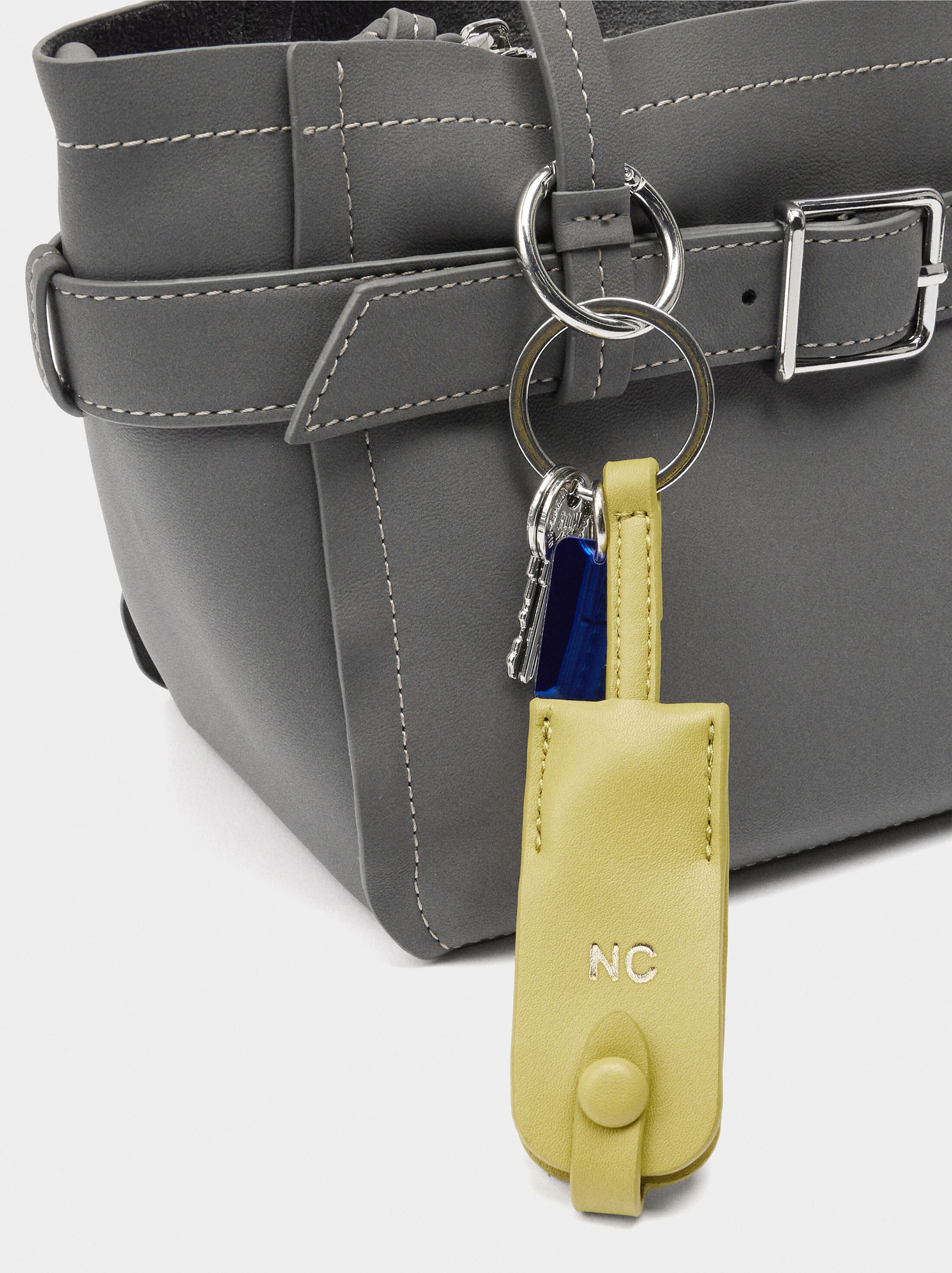 Tote bag with belt and pendant image number 1.0