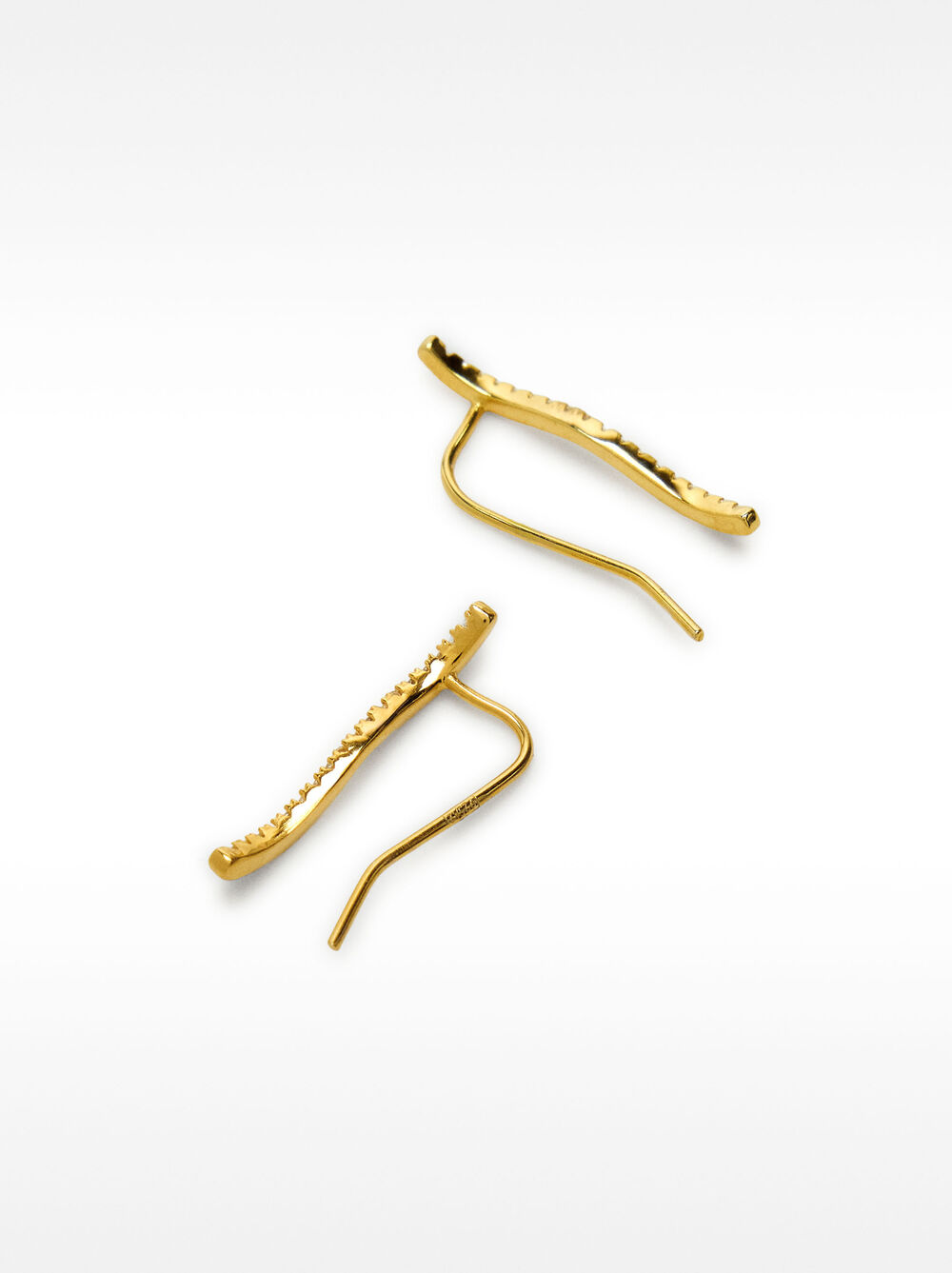 Wave earrings with cubic zirconia - 925 sterling silver