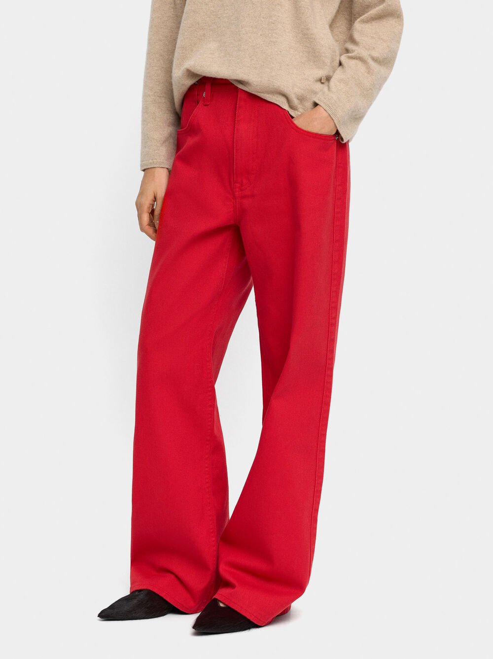 100% cotton denim trousers