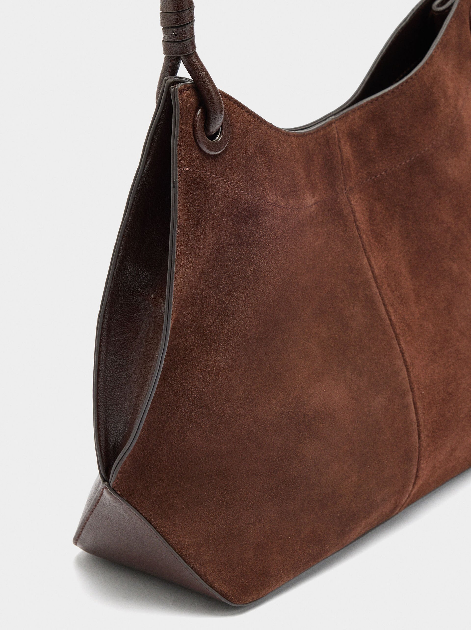 Shoulder bag with leather details image number 2.0