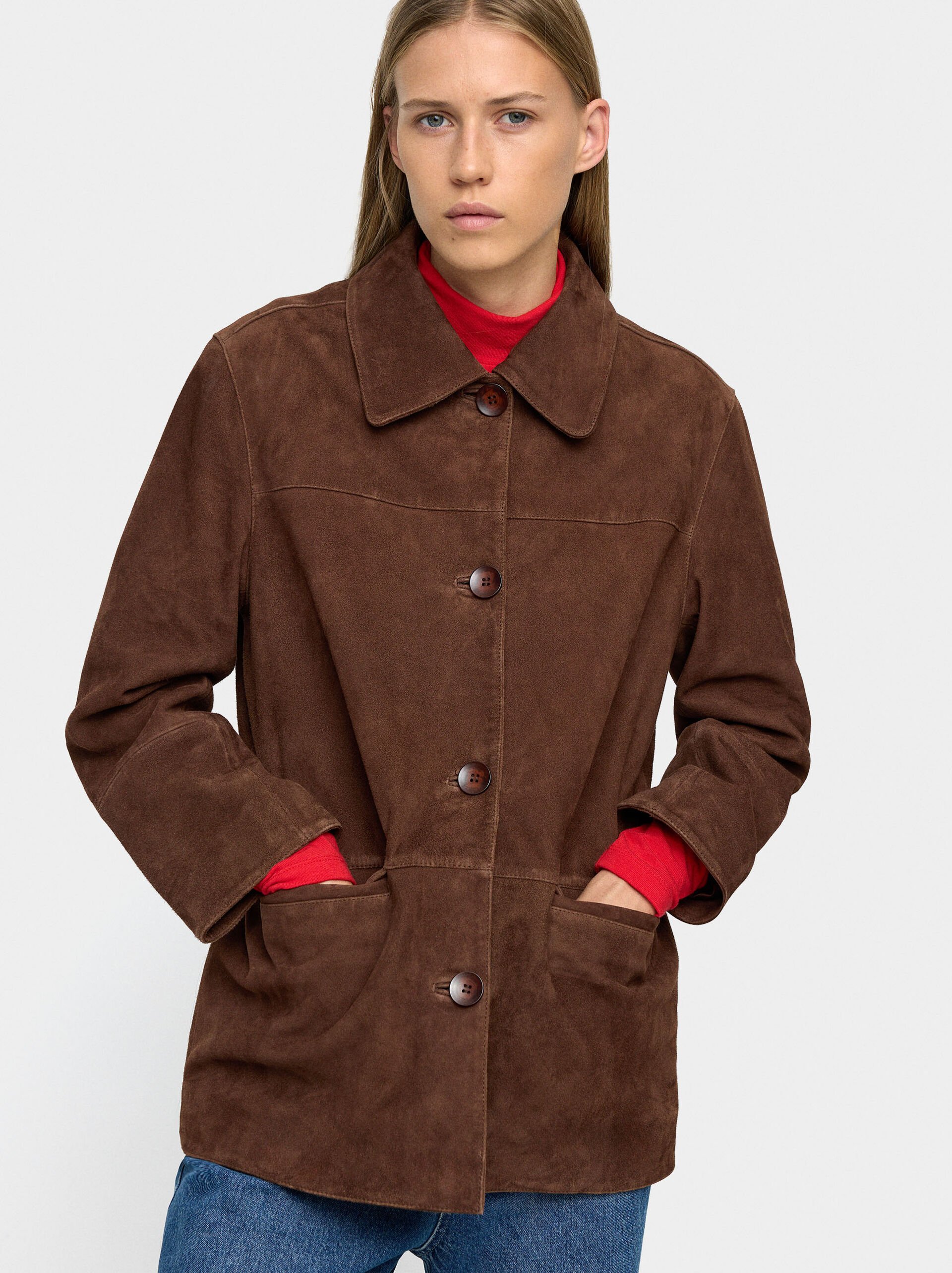 Cappotto in pelliccia con tasche image number 1.0