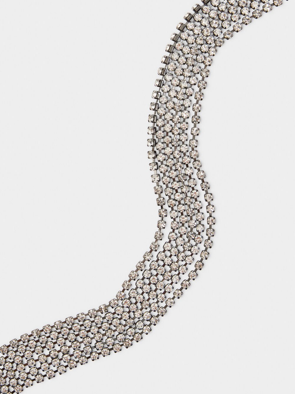 Multiple-strand necklace with crystals