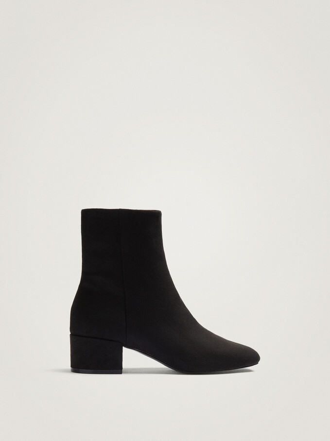 Leather Heeled Ankle Boots, , hi-res