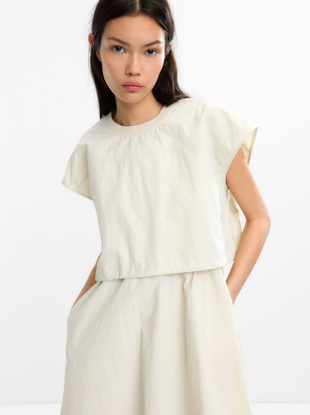 Ruched cropped top