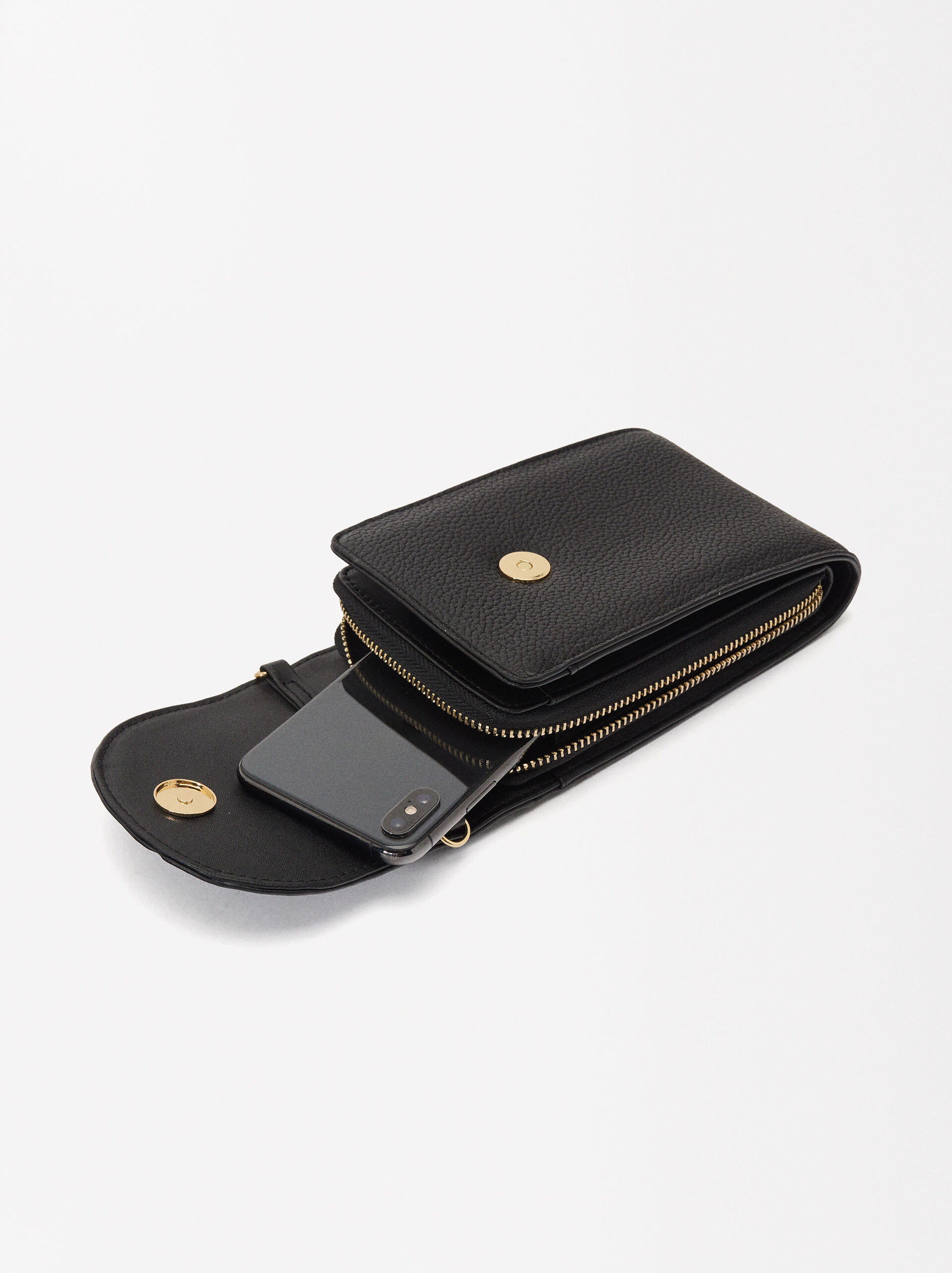 Mobile phone bag with flap closure image number 4.0