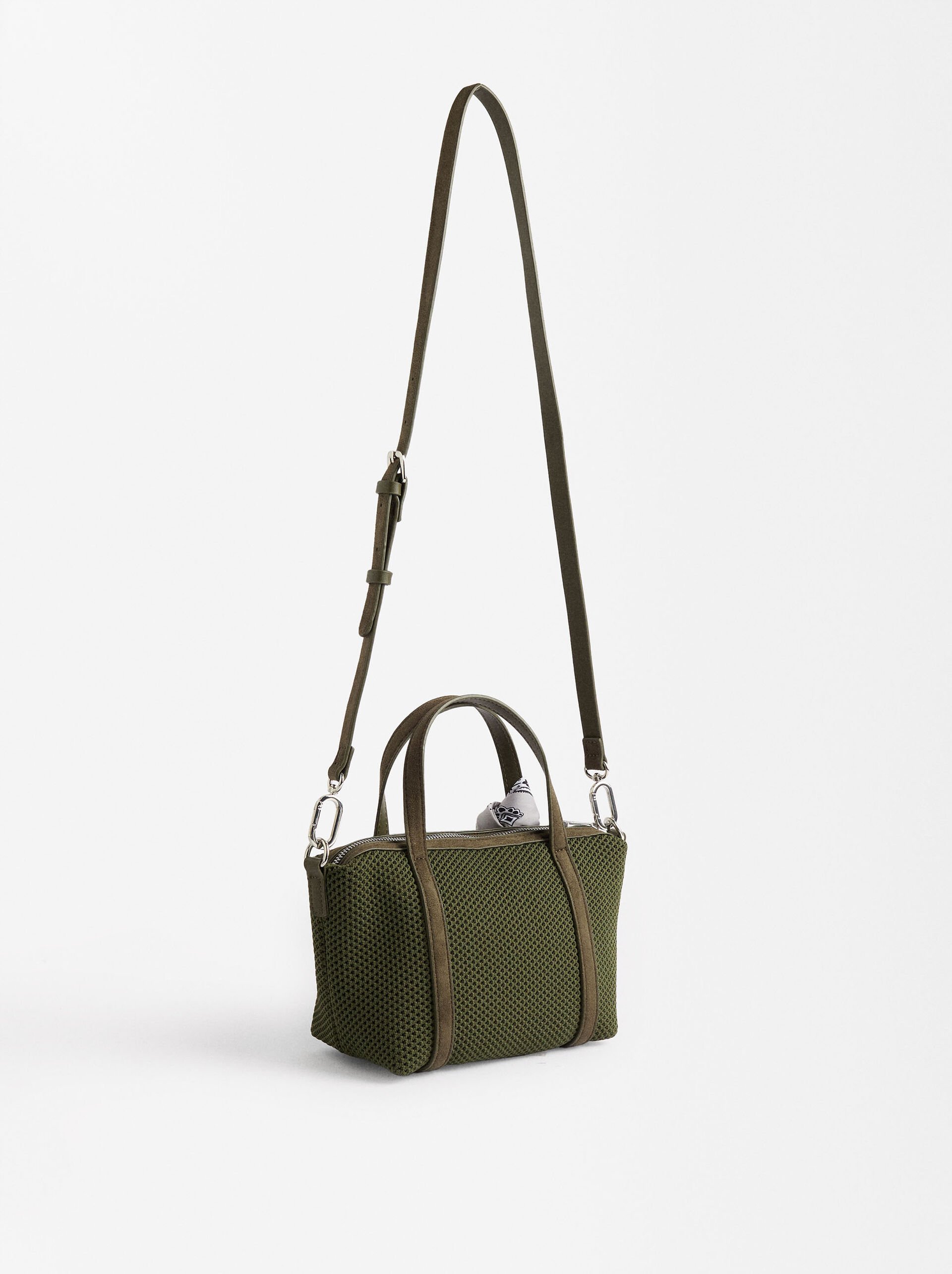 Bolso tote de rejilla image number 2.0