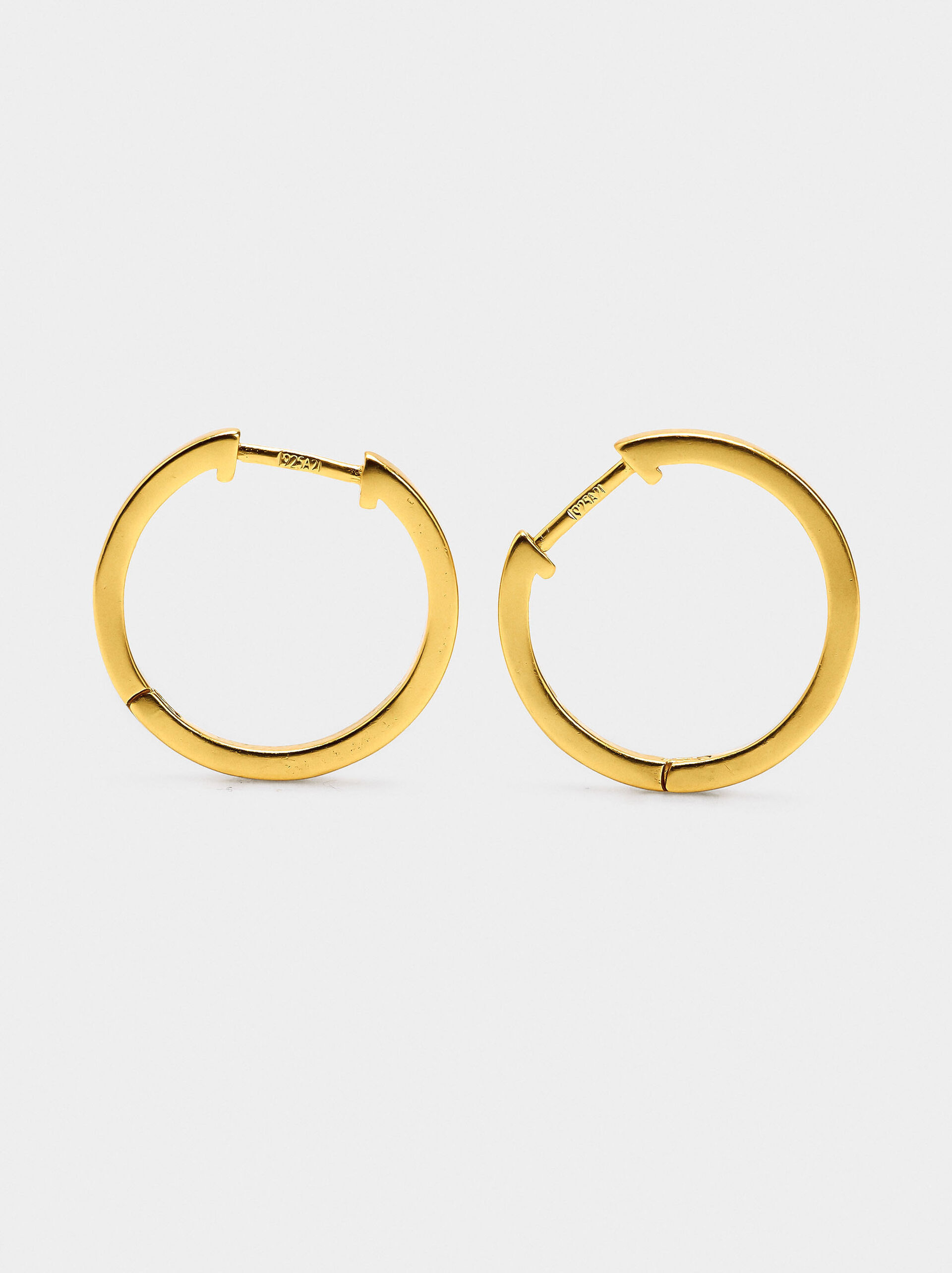 Créoles plates – argent sterling 925 image number 2.0