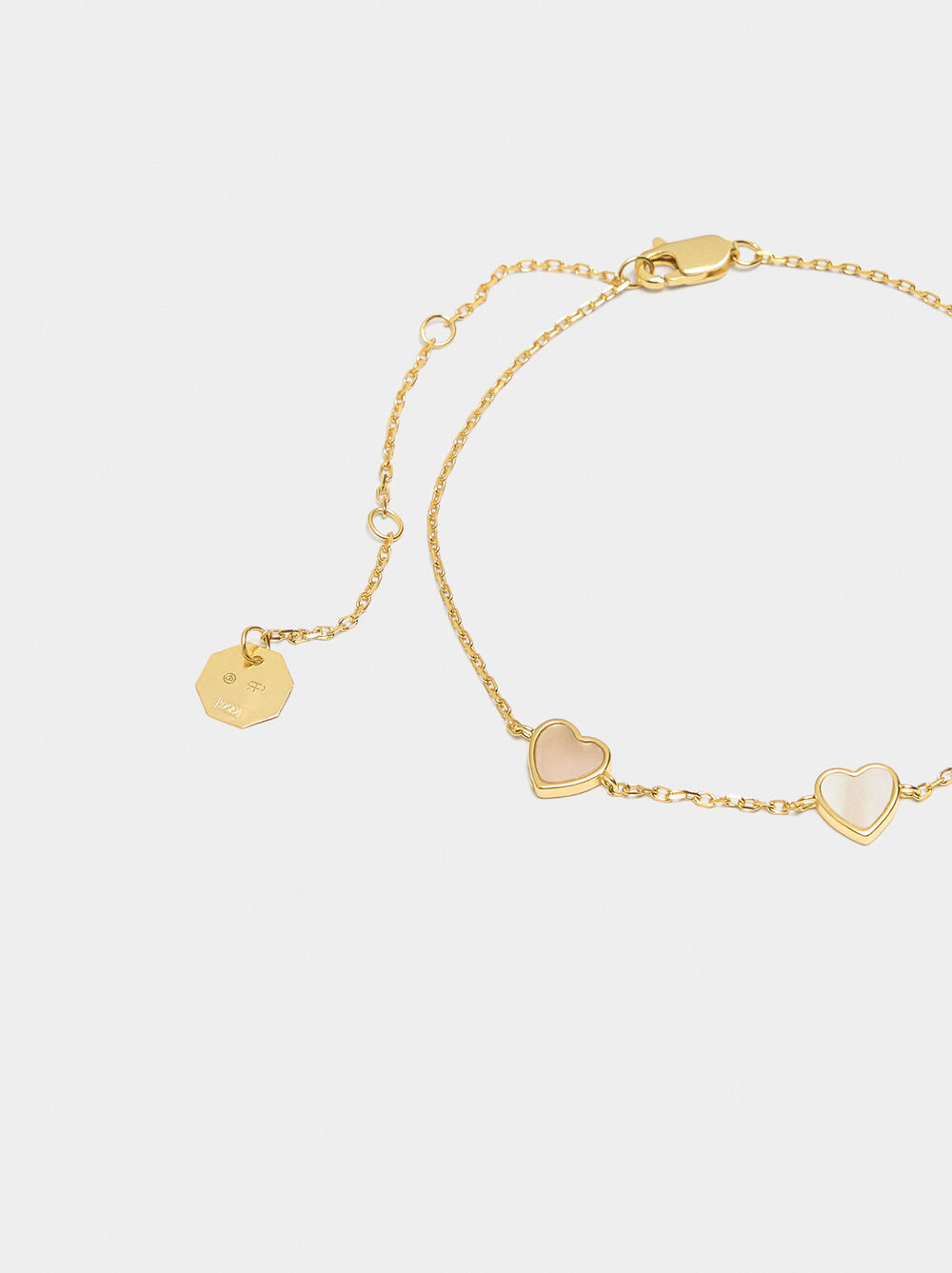 Freshwater pearl heart bracelet – 925 sterling silver