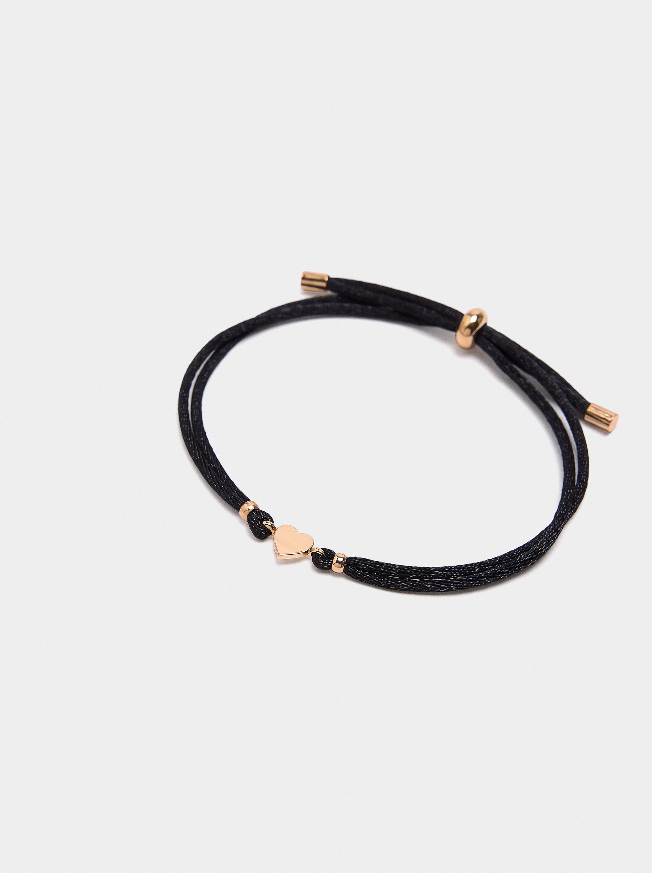 Polsera regulable amb charm cor image number 1.0