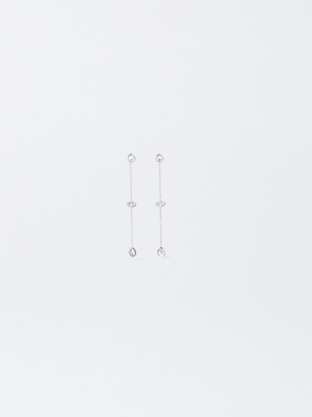 Stainless Steel Earrings With Crystals