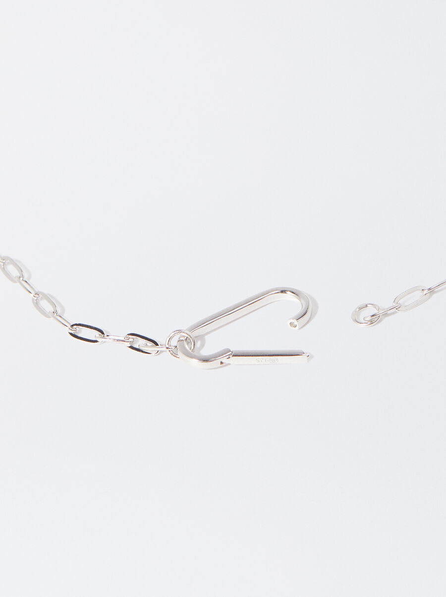 925 silver personalised chain necklace with opening