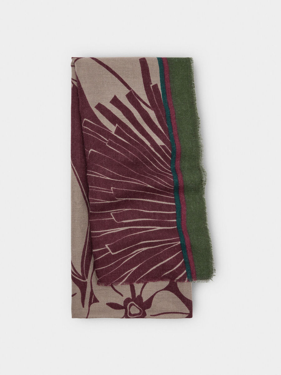 Floral printed scarf