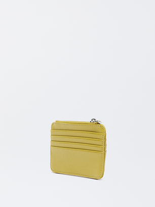 Card Holder With Coin Purse, Lime, hi-res