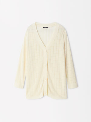 Cardigan In Maglia Pointelle image number 5.0
