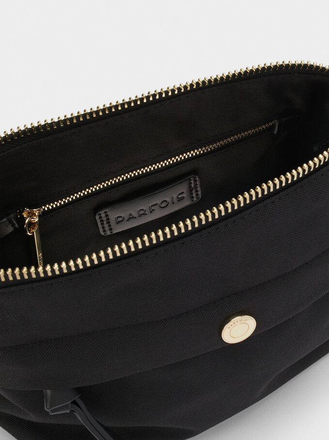 Nylon Crossbody Bag Made From Recycled Materials, Black, hi-res