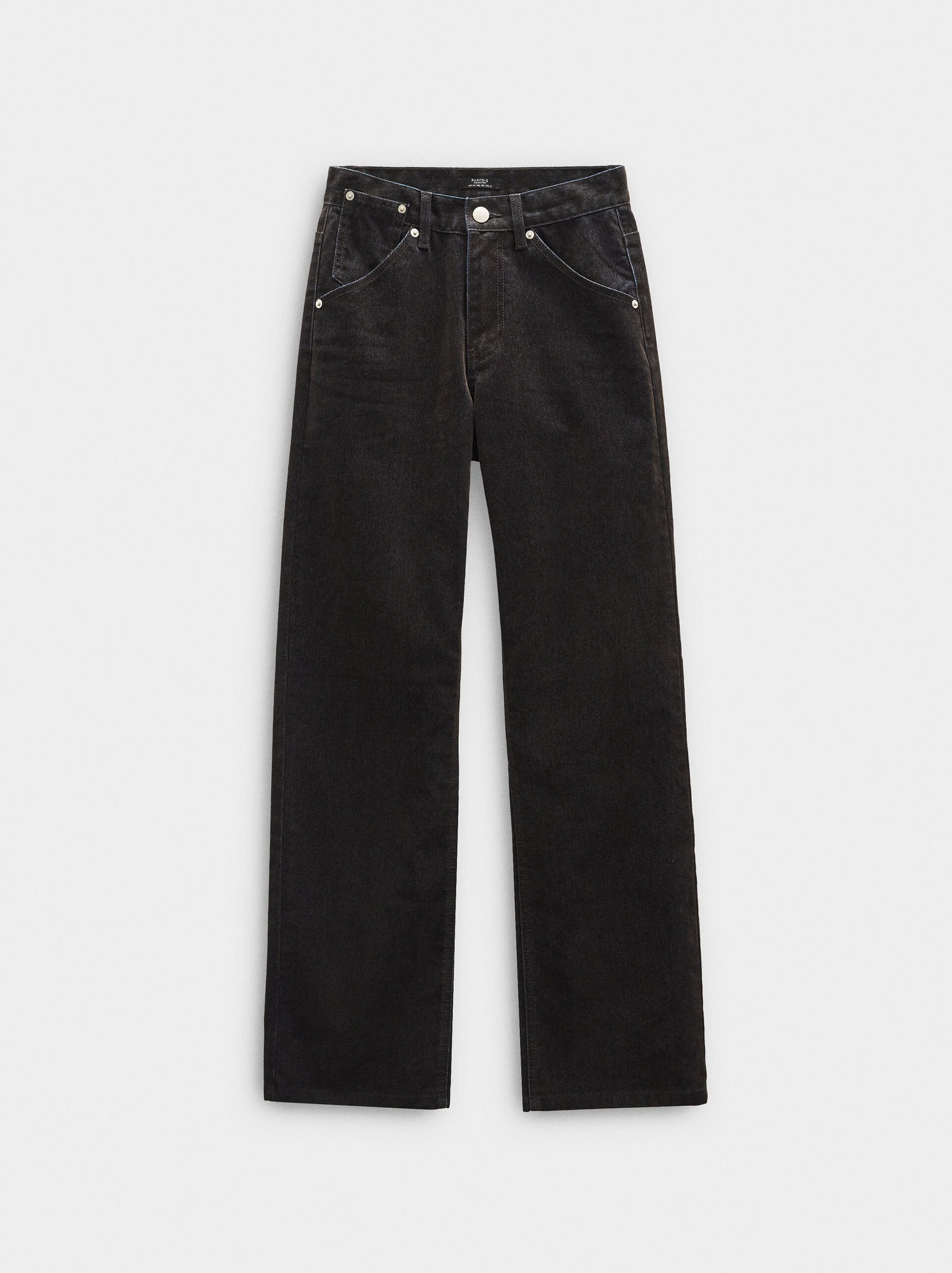 Pantaloni in denim con effetto velluto image number 4.0