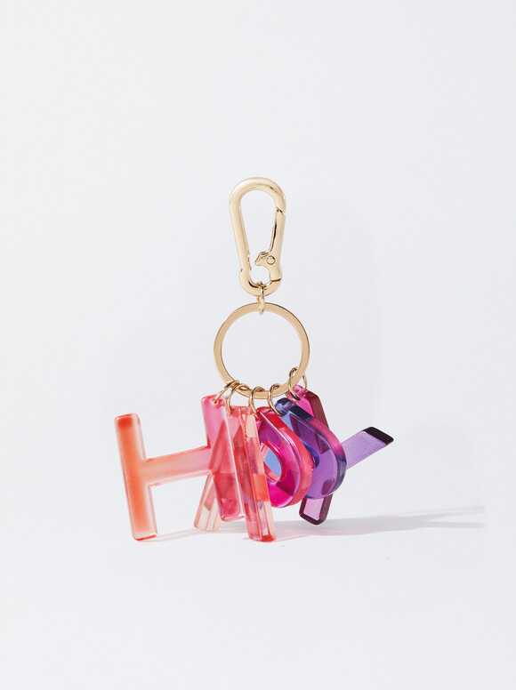 Happy Key Chain, Multicolor, hi-res