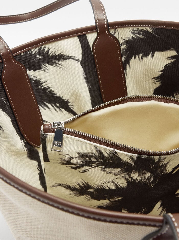 Mala shopper em tecido reversível