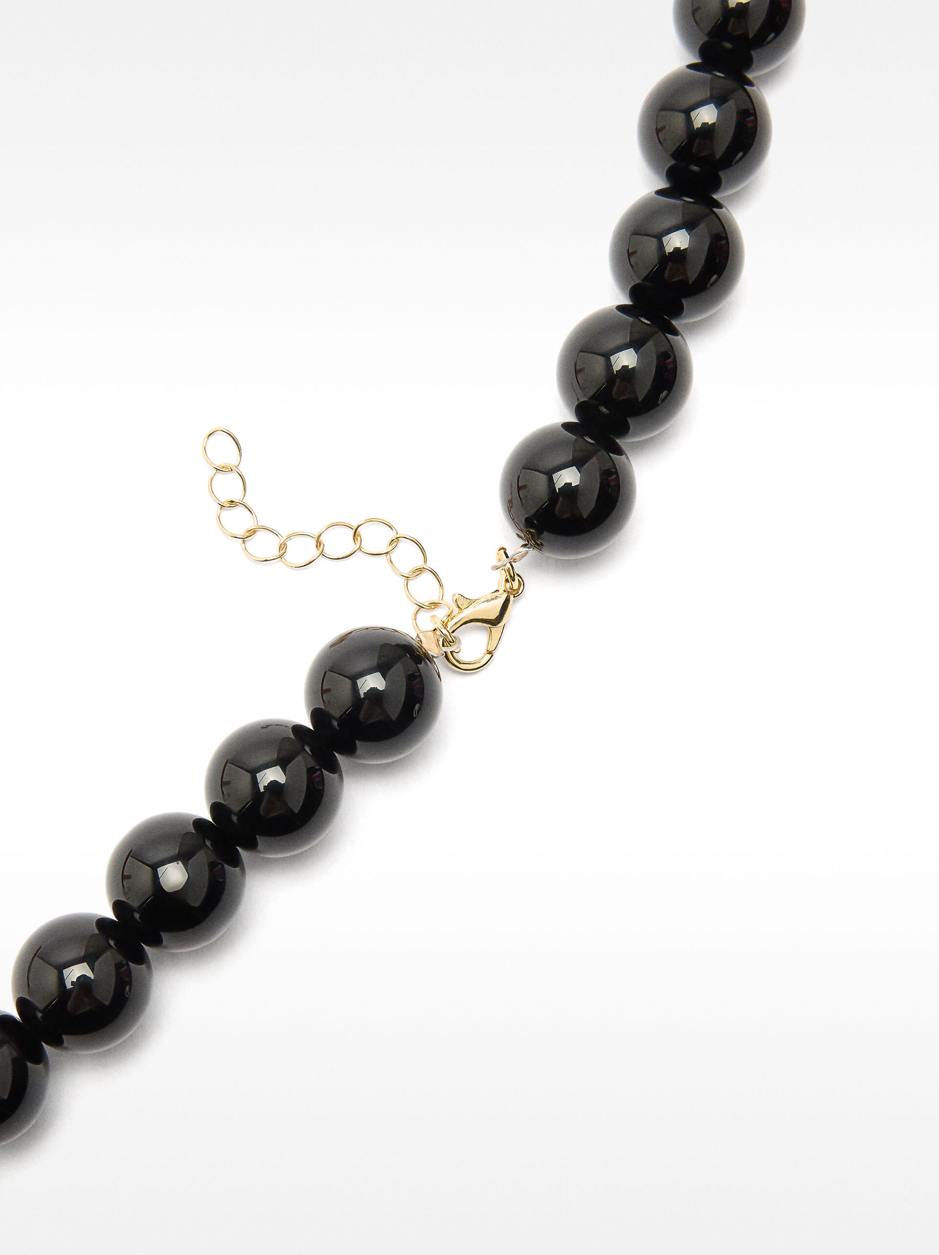 Collana di perle di vetro con pendente di conchiglia image number 3.0