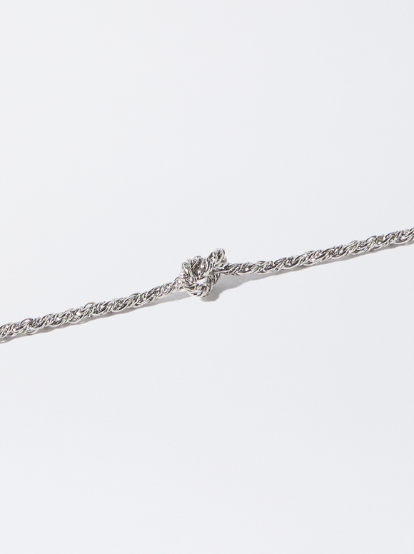 Bracelet With Knot, Silver, hi-res