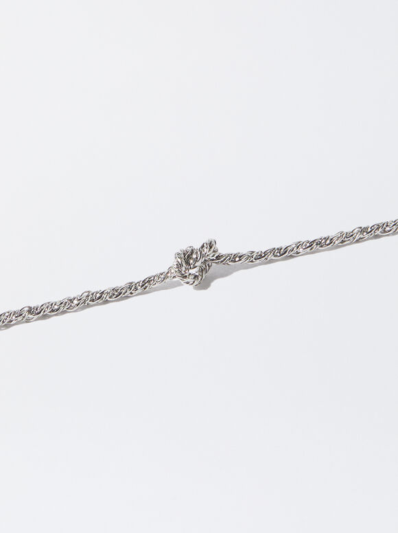 Bracelet With Knot, Silver, hi-res