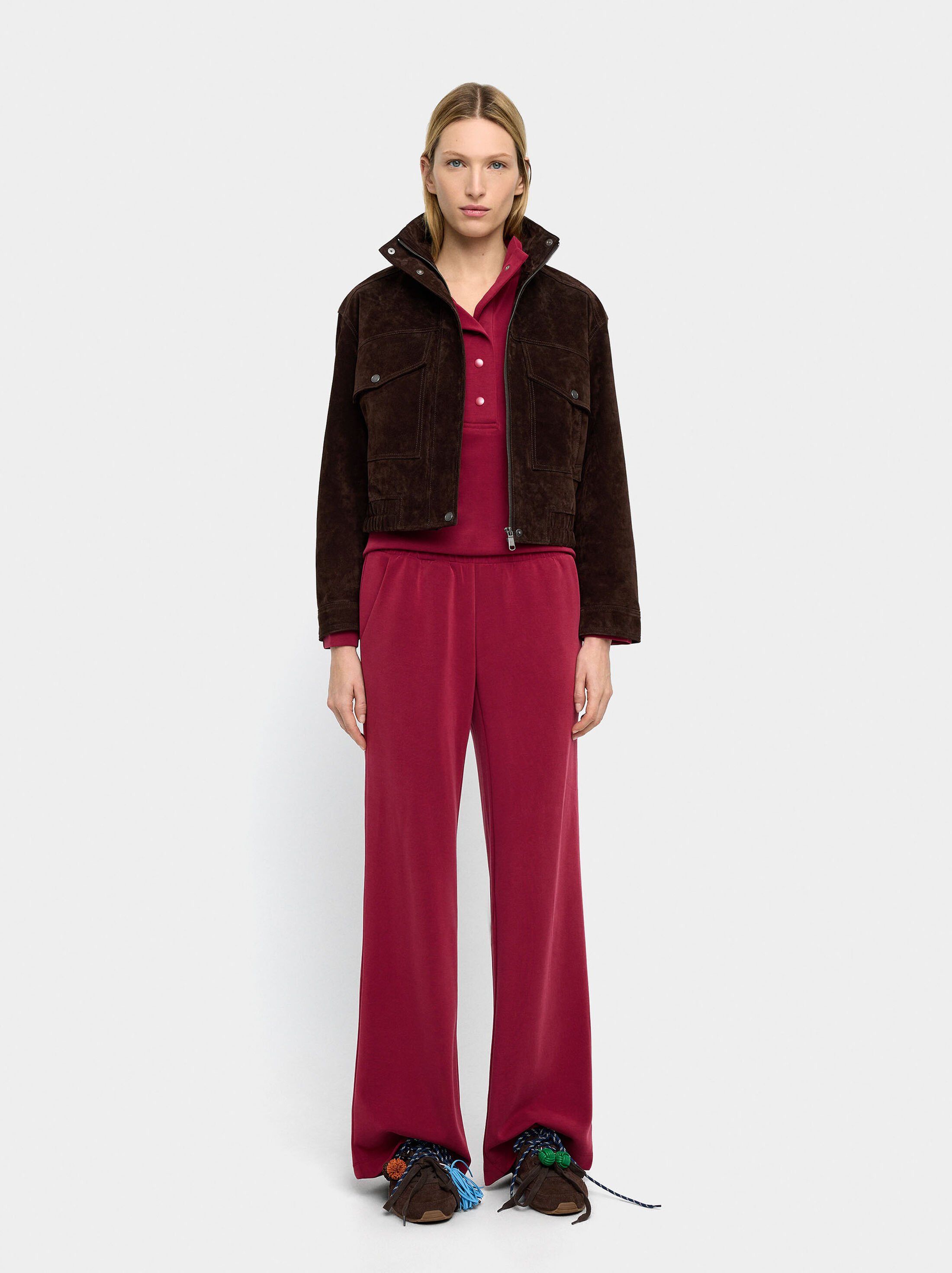 Trousers with elastic waist soft touch image number 1.0