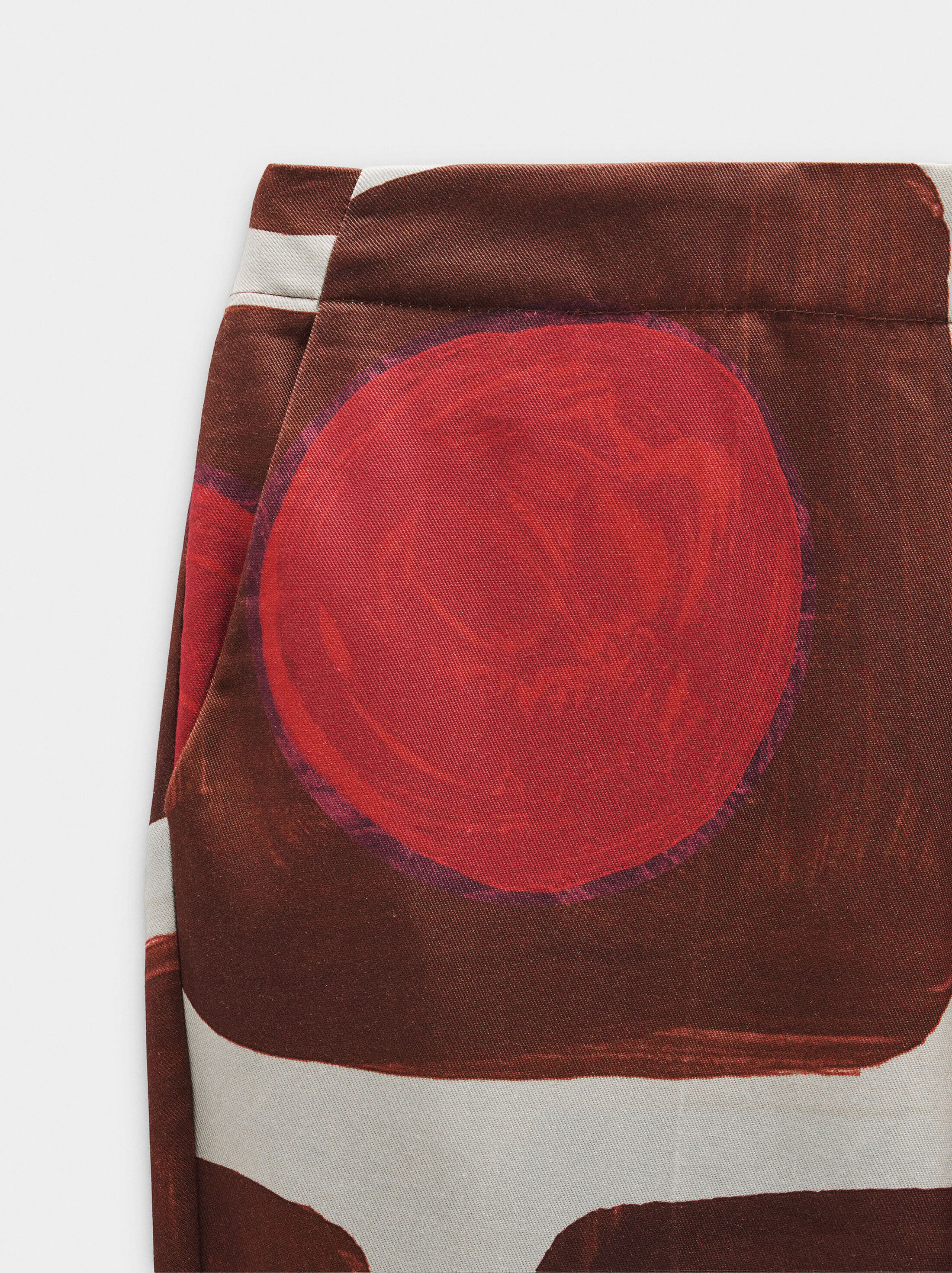 Printed lyocell trousers image number 5.0