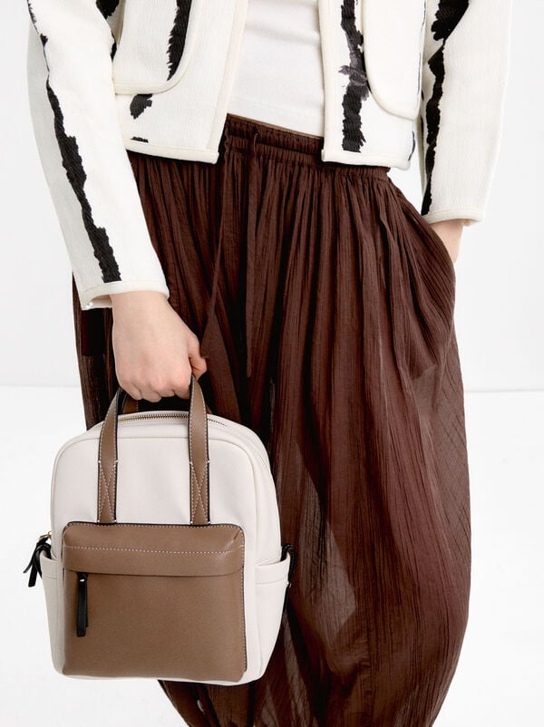 Color block backpack