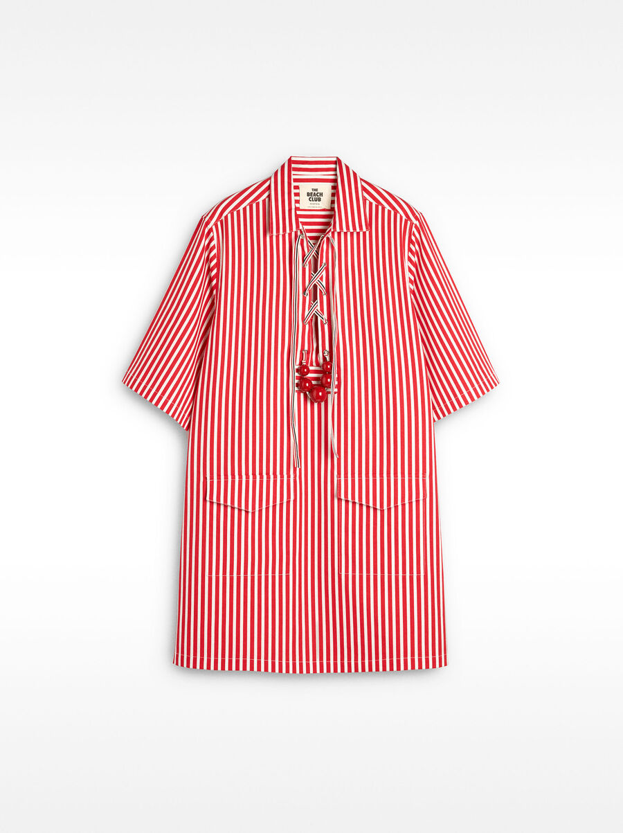 Striped shirtdress 100% cotton