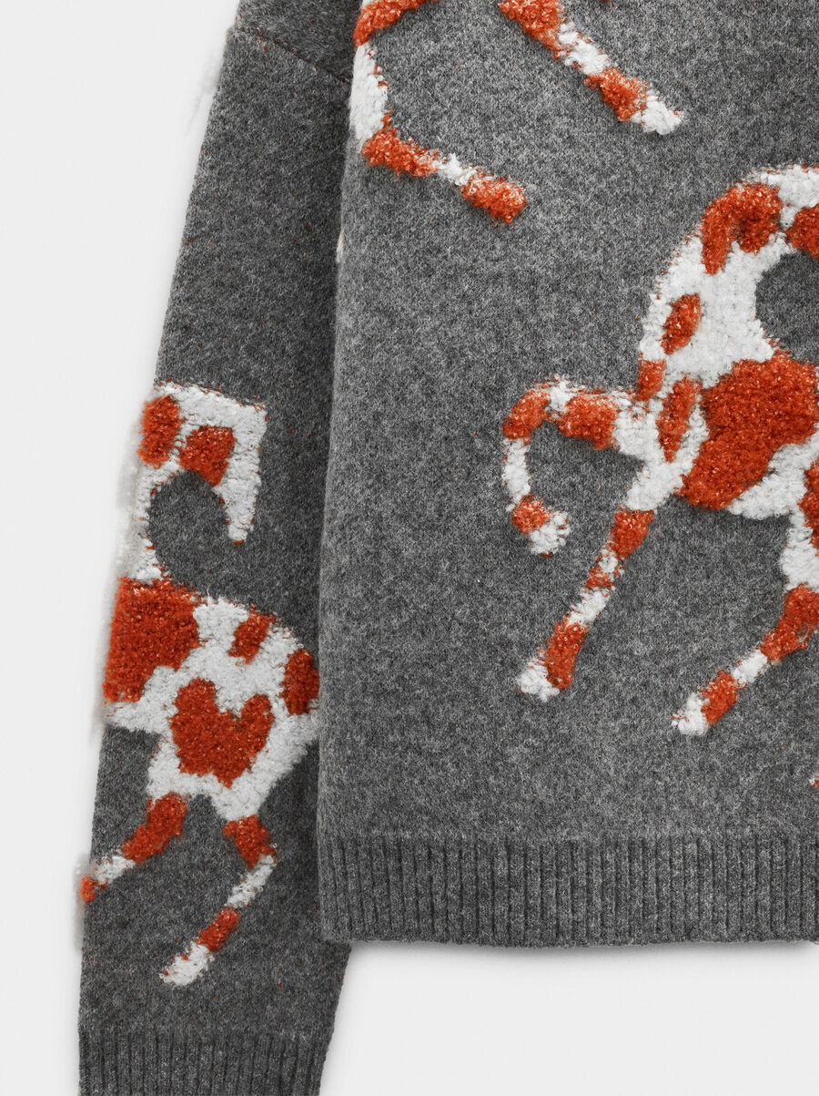 Jacquard knit sweater