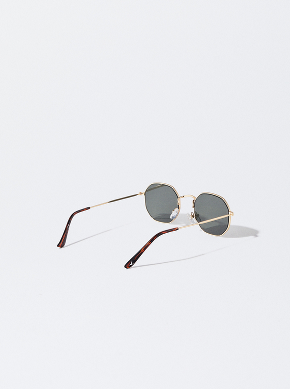 Hexagonal Sunglasses, Golden, hi-res