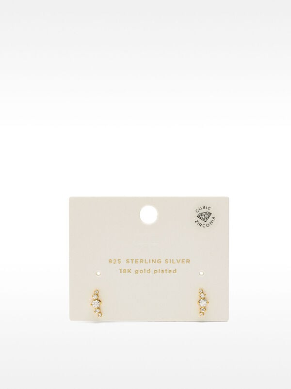 Earrings with zirconias - 925 sterling silver