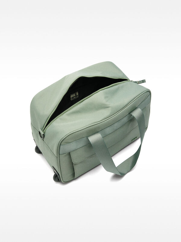 Travel suitcase with nylon