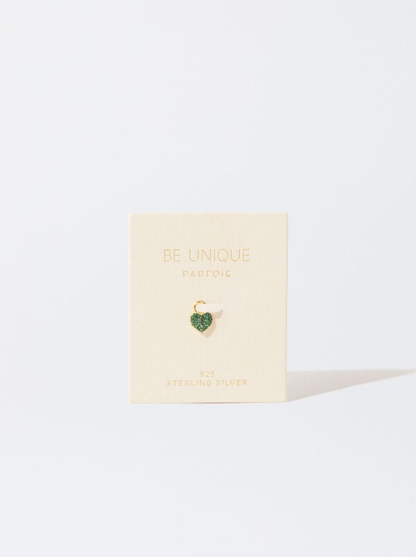 925 silver zirconias heart charm
