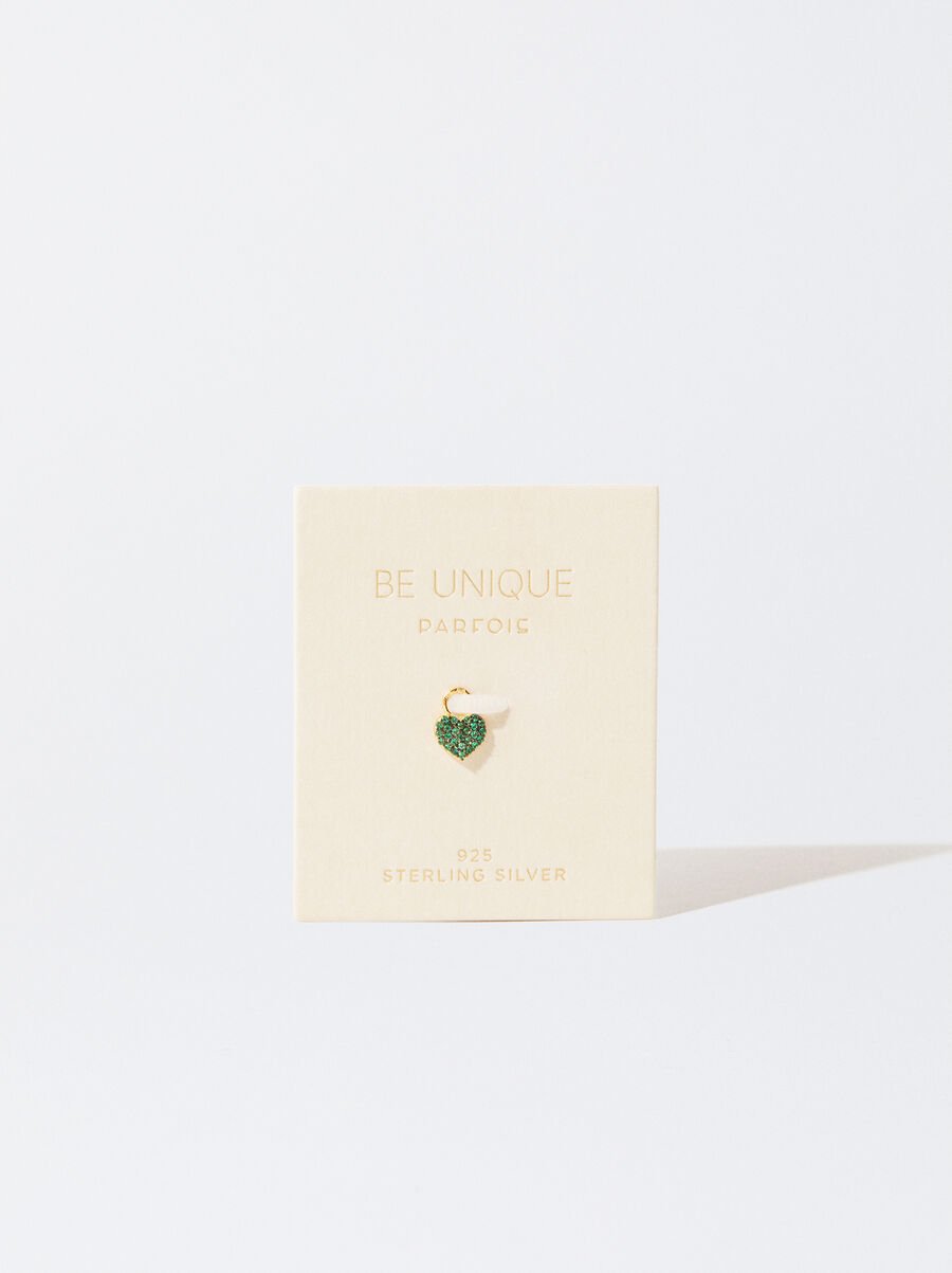 925 silver zirconias heart charm