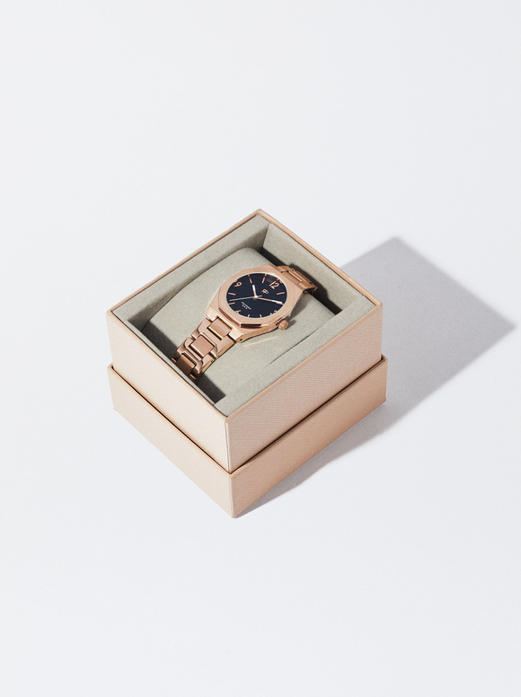Watch With Steel Wristband, _RG, hi-res