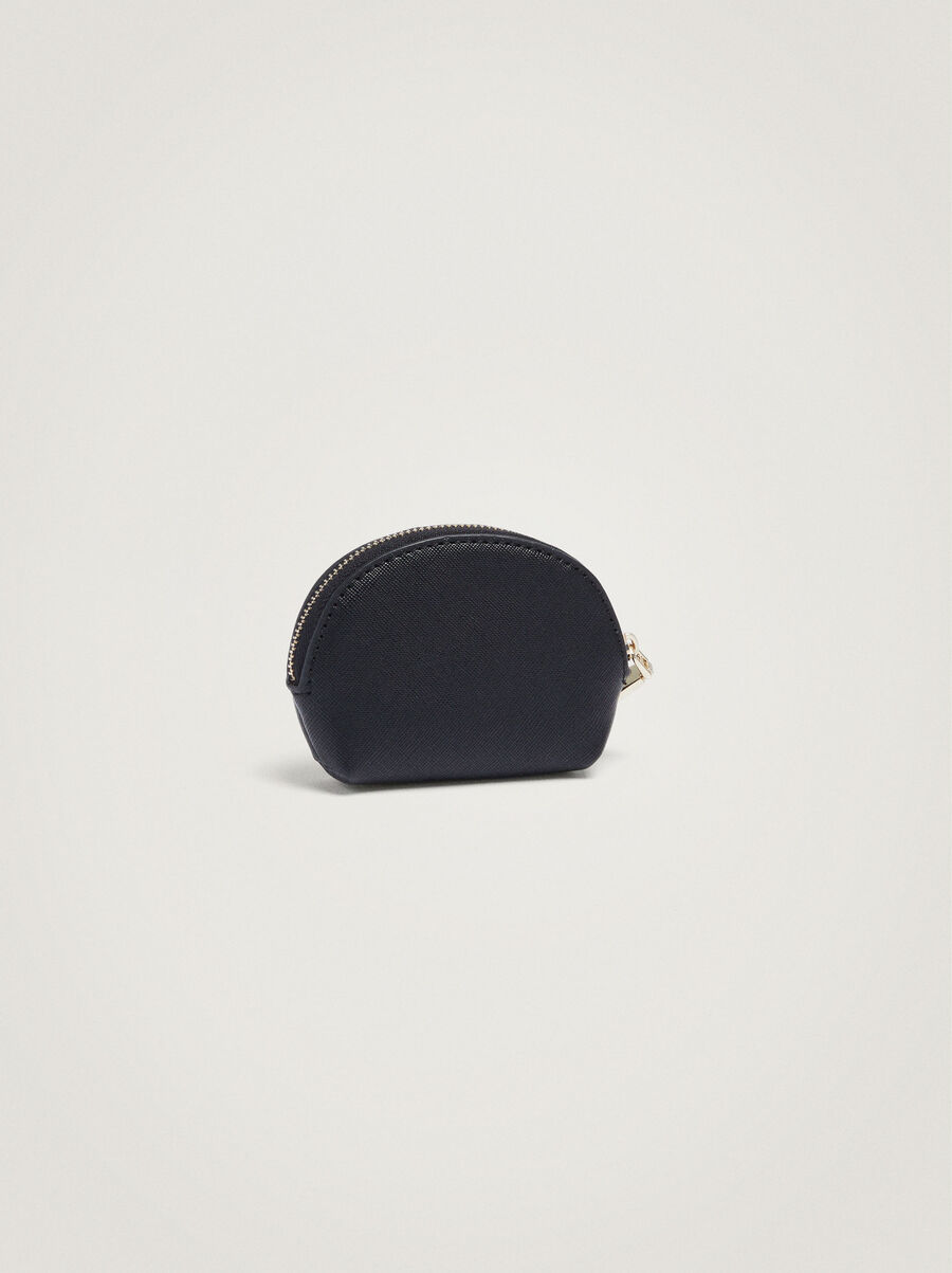 Plain coin purse with zip fastening