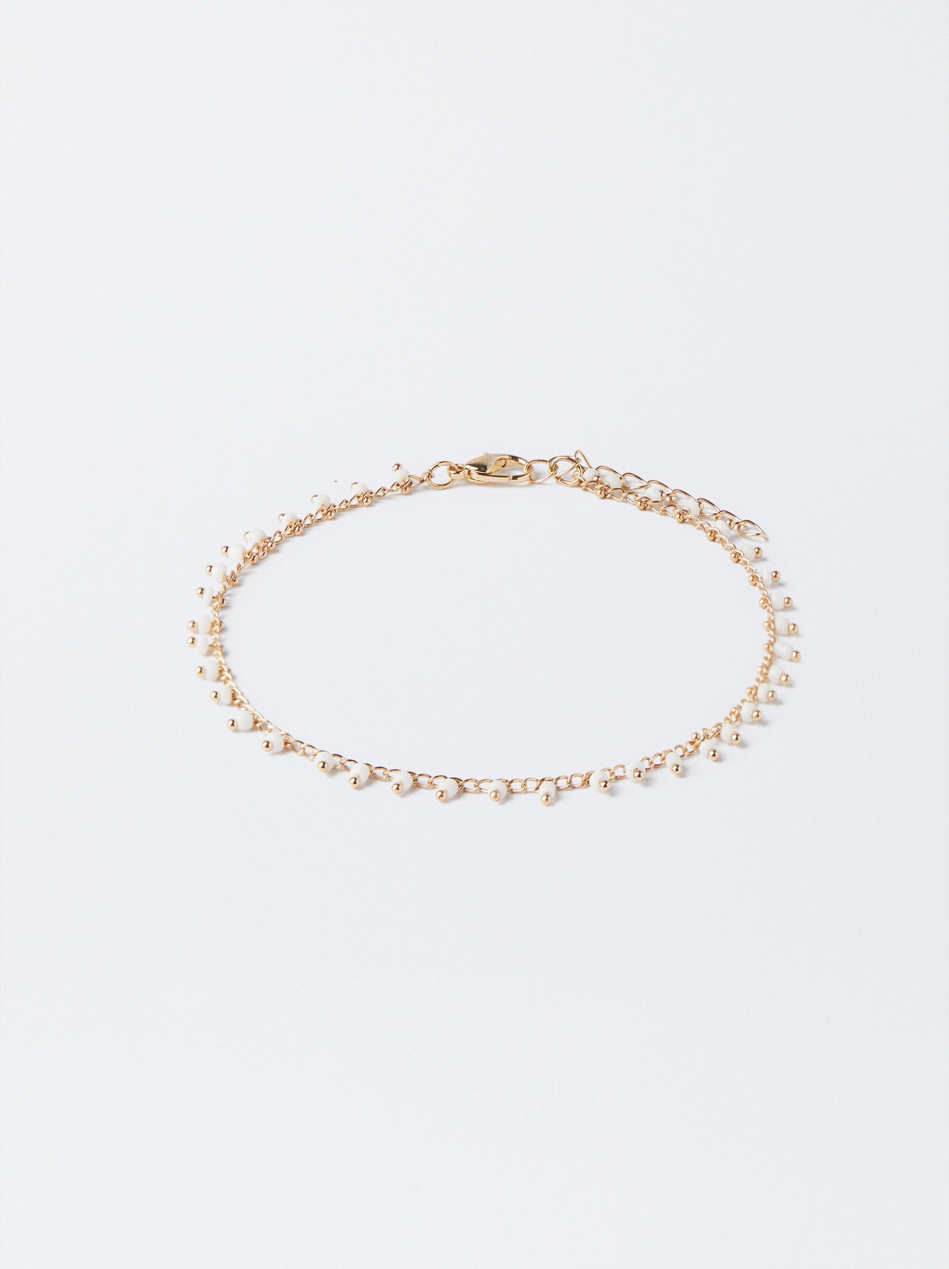 Anklet bracelet with beading image number 0.0