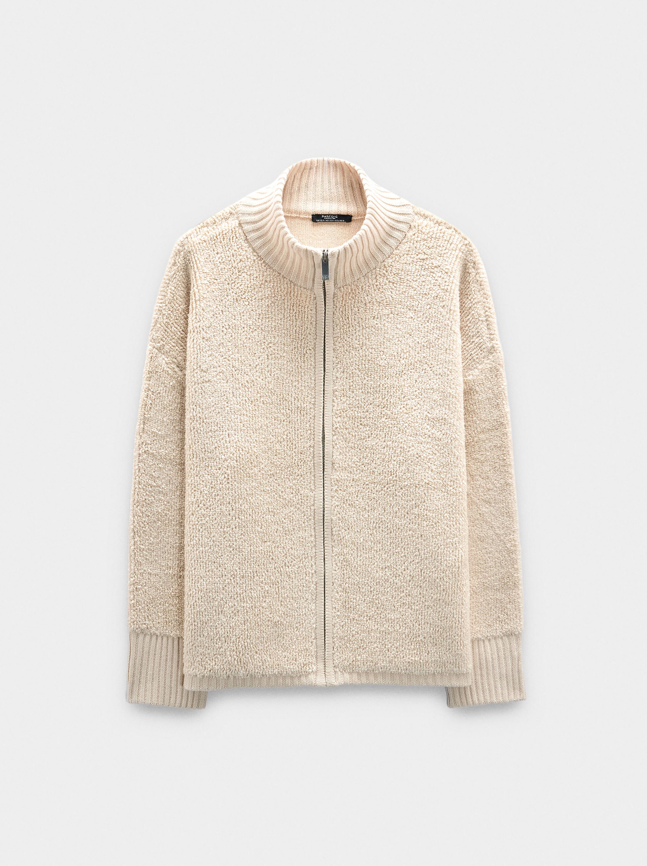 Textured knit cardigan image number 4.0