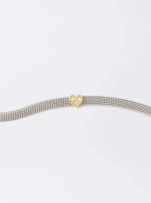Steel Bracelet With Heart