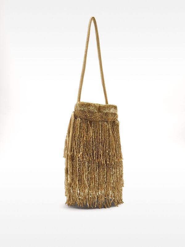 Party bag with beads and fringes