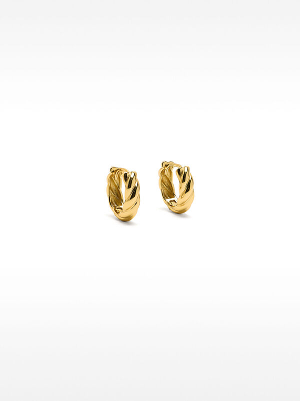 Braided hoop earrings - 925 sterling silver