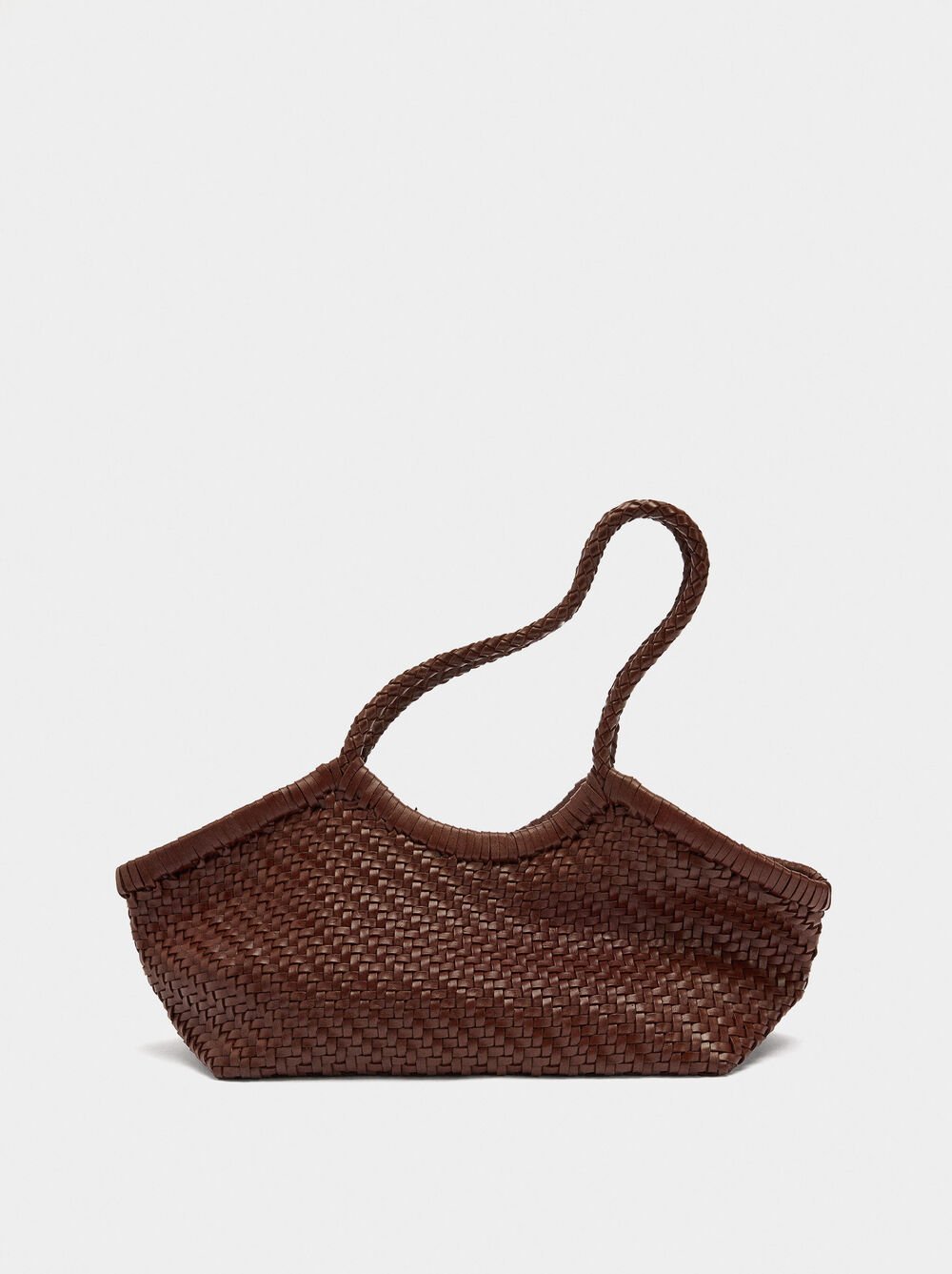Tote bag with braided leather
