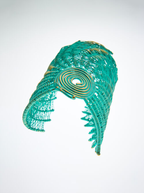 Pulsera abierta concha espiral