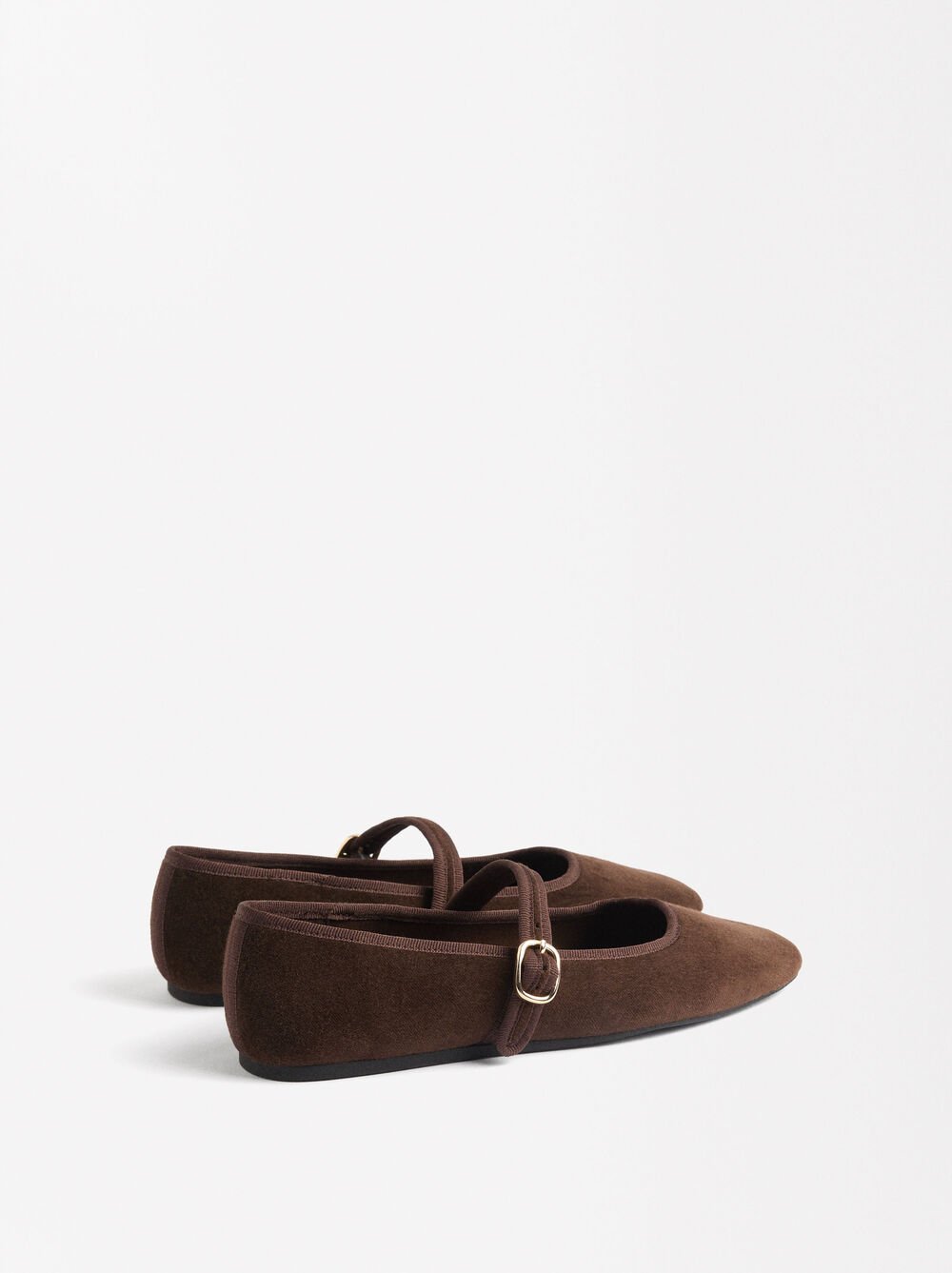 Velvet ballet flats